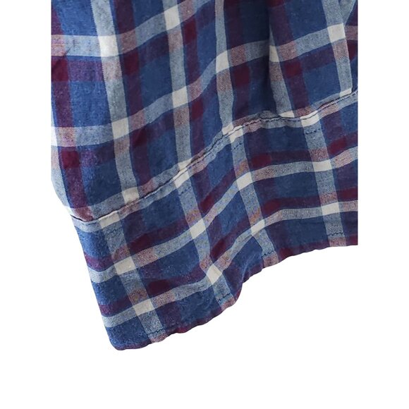 J.Crew Men's Blue & Red Plaid Button-Down Long Sleeve Shirt - Picture 9 of 12